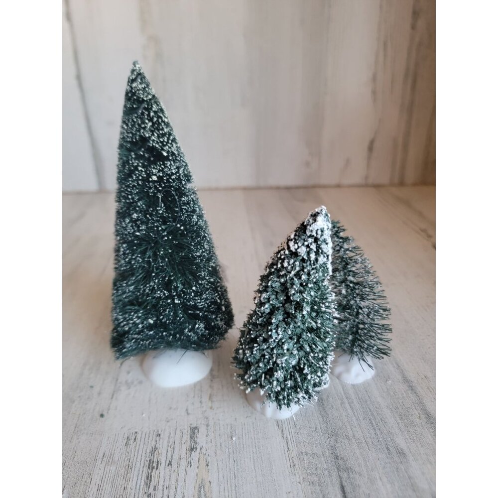Frosted tree mini branch village accessory xmas